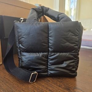 Urban Outfitters two way Black Puffer Crossbody mini tote New w/ tag